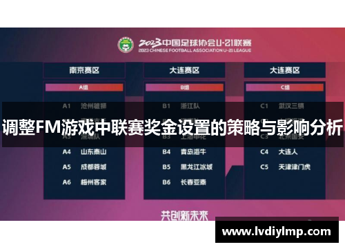 调整FM游戏中联赛奖金设置的策略与影响分析
